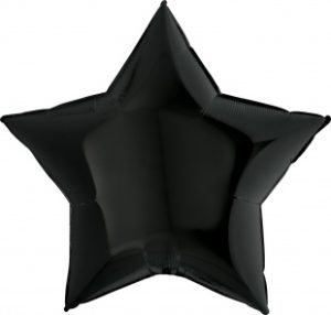 Воздушный шар «Звезда», черный 91 см
