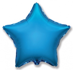 Гелевый шар «Звезда», синий 81 см