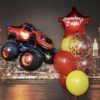 Композиция из шаров на детский праздник с героями мультфильма «Вспыш»