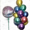 Композиция из латексных шариков и шара с конфетти на день рождения «Блестящий хит»