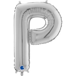 Фольгированный шар для украшения праздника «Р, Ь», серебро 66 см