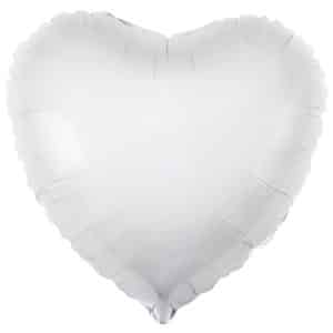 Шарик, надутый гелием, «Сердце», белый 46 см
