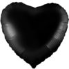 Шар, надутый гелием, «Сердце», черный 46 см