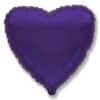 Шар, надутый гелием, «Сердце», фиолетовый 46 см