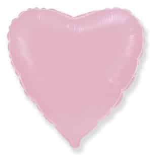 Шар, надутый гелием, «Сердце», нежно-розовый 46 см