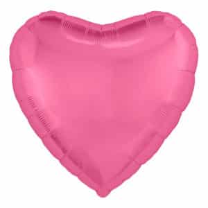Шар “Сердце”, розовый пион 46см