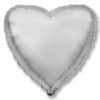 Шар, надутый гелием, «Сердце», серебро 46 см