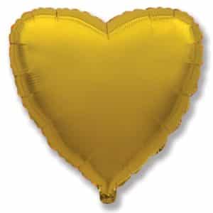 Шар “Сердце”, золото 46см