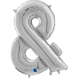 Фольгированный шар «Символ &», серебро 66 см