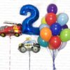 Набор шаров на день рождения мальчика 2 года – «Машинки»