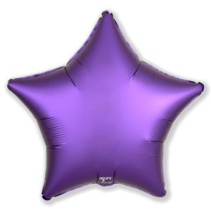 Воздушный шар для оформления праздника «Звезда», фиолетовый сатин 46 см