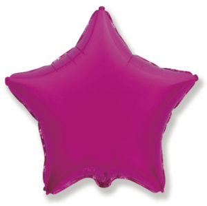 Надувной шарик на праздник «Звезда», фуксия 46 см