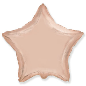 Гелиевый шарик на праздник «Звезда», розовое золото 46 см