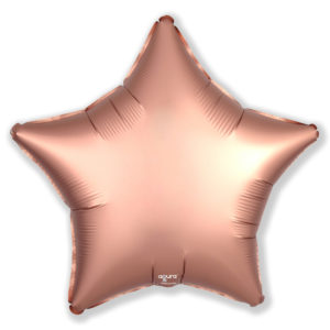 Шар “Звезда”, розовое золото сатин 46см