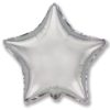 Воздушный шар на праздник «Звезда», серебро 46 см