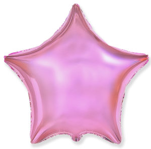 Воздушный шар, надутый гелием, «Звезда», светло-розовая 46 см