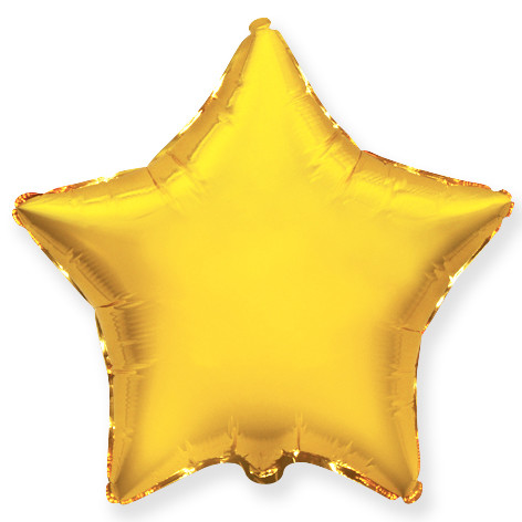 Воздушный шар с гелием «Звезда», золото 46 см