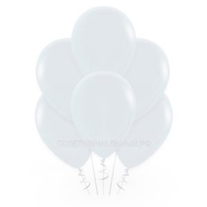 Латексный воздушный шар без рисунка «Белый» 35 см