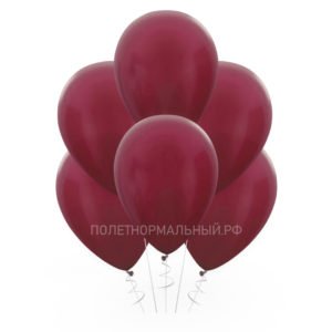 Воздушный шар без рисунка «Бургундия металлик» 35 см