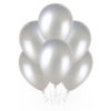 Латексный воздушный шарик «Серебро металлик» 35 см