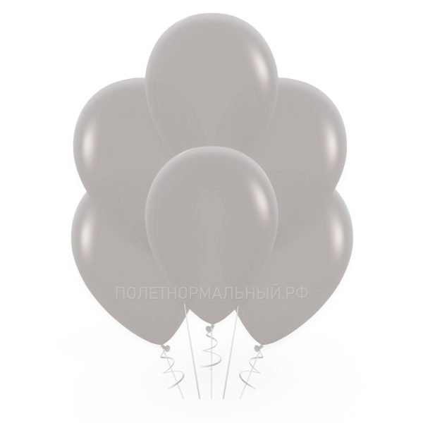 Гелиевый шар на праздник «Серый» 35 см