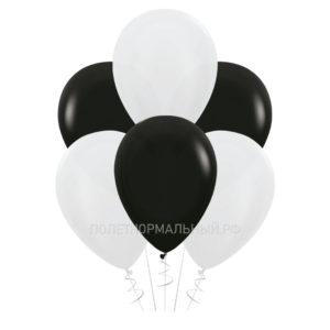 Воздушные шары “Чёрный и белый” 35см
