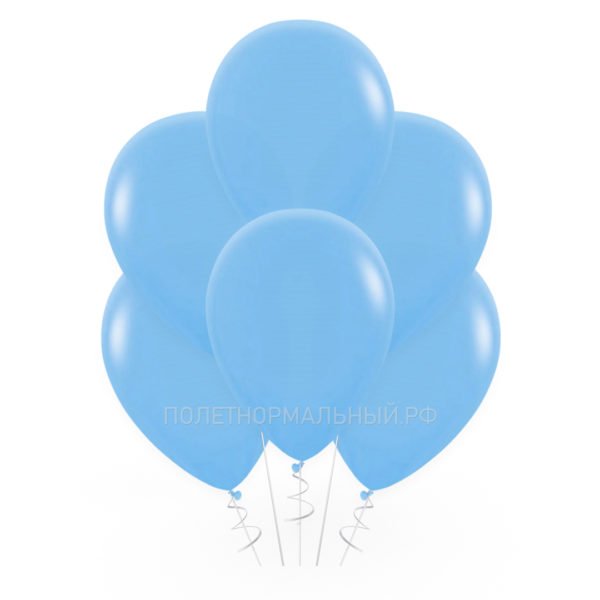 Гелиевый шар под потолок для оформления праздника «Голубой» 35 см