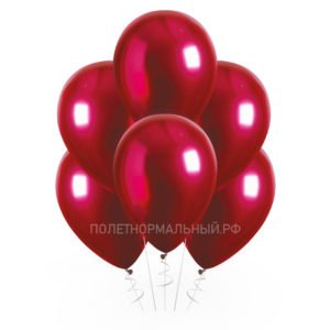 Воздушный шар “Хром Гранатовый” 35см