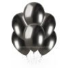 Воздушный латексный шар для оформления праздника «Хром Графит» 35 см