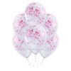 Прозрачный надувной шарик «С конфетти розовый» 35 см