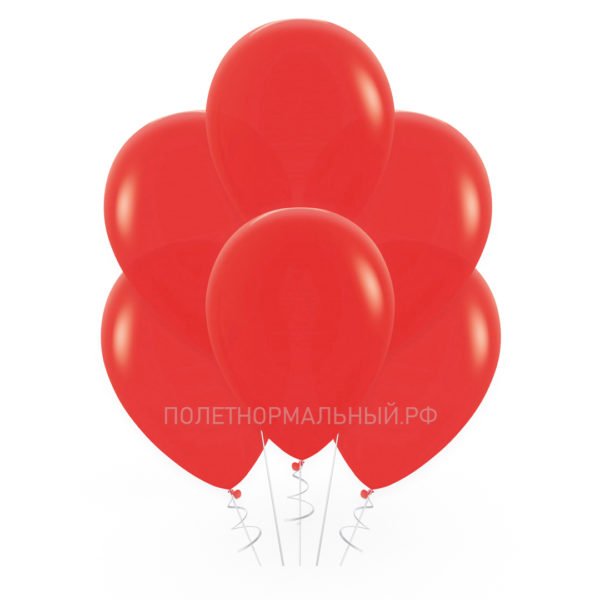 Латексный гелиевый шар на праздник «Красный» 35 см