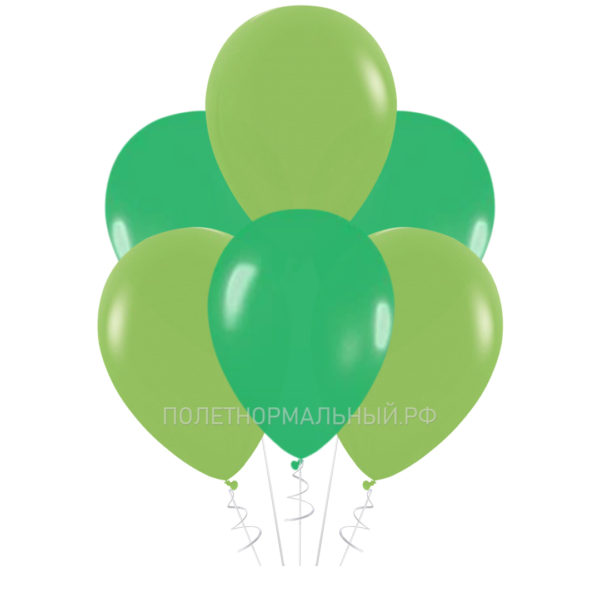 Воздушные шарики на праздник «Зеленый и лайм» 35 см