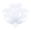 Гелиевый шар для ребенка и взрослого на праздник «Сердце белое» 30 см