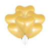 Латексный шар для украшения праздника «Сердце хром золото» 30 см