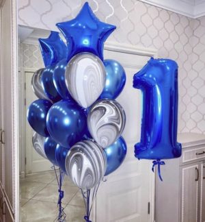 Набор воздушных шариков на день рождения «Хромовое настроение»