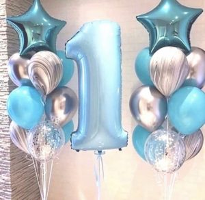 Набор воздушных шариков на день рождения детям «На 1 годик II»