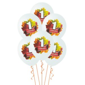 Воздушный шар с рисунком на День знаний «1 сентября»