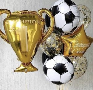 Композиция из надувных шариков «Кубок победителя»
