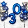 Набор воздушных шариков на день рождения 30 лет – «Шикарный хром 2»