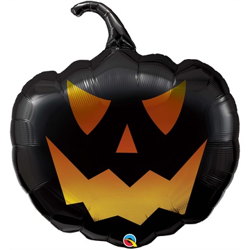 Фольгированная фигура «Чёрная тыква» для украшения помещения на Хэллоуин