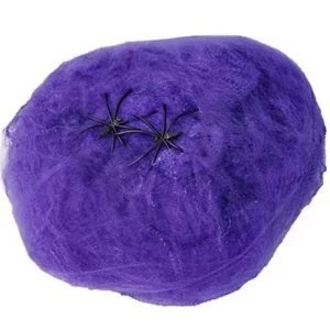 Паутинка для декора на Хэллоуин фиолетовая