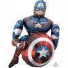 Ходячая фольгированная фигура для оформления праздника «Капитан Америка» 99 см
