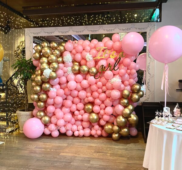 Фотозона Панно из воздушных шаров для оформления помещения на Baby Shower