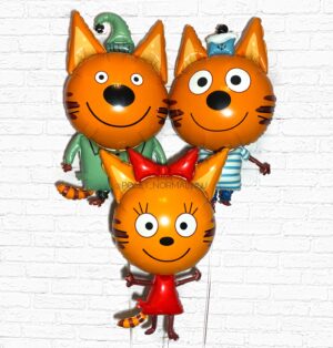 Набор шаров на детский праздник с героями мультфильмов «Дружные Три Кота»