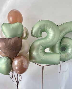 Набор шариков на день рождения «Эвкалиптовый рай»