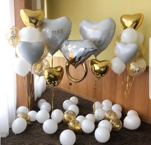 Набор воздушных шаров «Свадебный» для оформления праздника