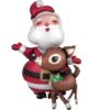 Фольгированная фигура на новогодний праздник «Санта и олень»