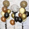 Набор из шариков и большого шара с перьями на день рождения «Леопардовый шик» 10019