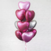 Фонтан из шаров-сердец фольгированных, 13 штук, 46 см, ассорти