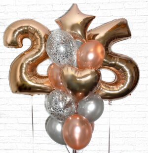 Набор воздушных шариков на день рождения 25 лет – «Юбилейный»